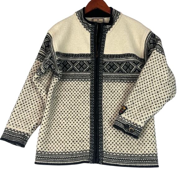 Dale Of Norway Full Zip Norwegian Wool Cardigan Sweater Coat Womens Small Nordic - Picture 1 of 13